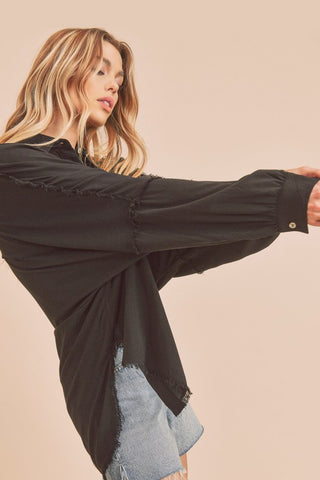 Oversized Shirt BLACK S Shirt Oversized Shirt BLACK S Shirt