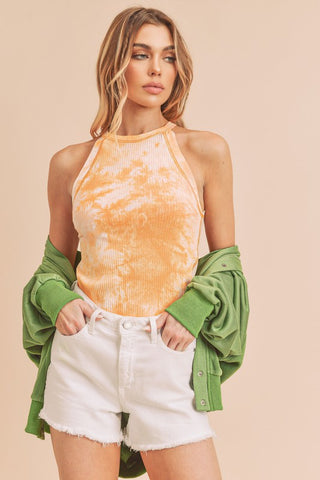 Edie Tie Dye Tank TANGERINE Tops Edie Tie Dye Tank TANGERINE Tops