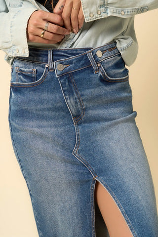 Crossover Denim Midi Skirt Denim Skirt Crossover Denim Midi Skirt Denim Skirt