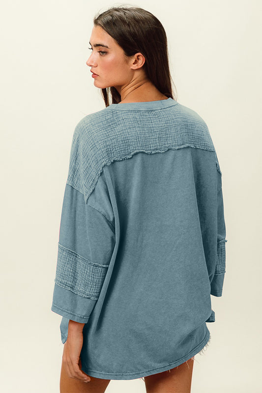BiBi High-Low Washed T-Shirt top