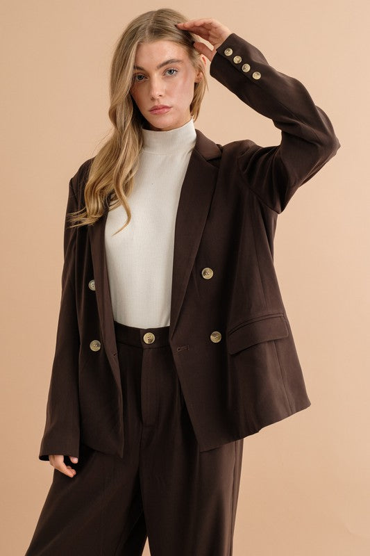 Double Button Blazer Brown Blazer Double Button Blazer Brown Blazer