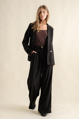 Double Button Blazer Black Blazer Double Button Blazer Black Blazer
