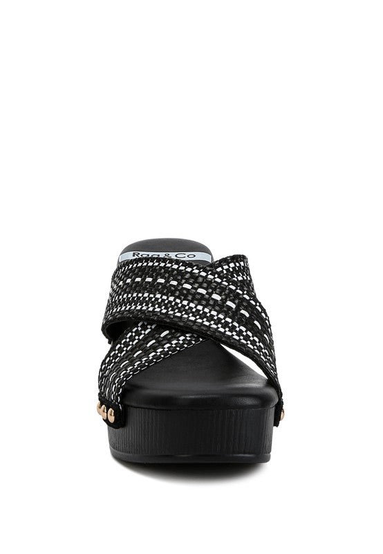 Finley Raffia High Block Heel Clogs clogs Finley Raffia High Block Heel Clogs clogs