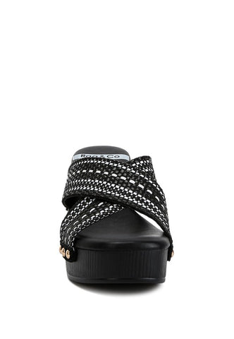 Finley Raffia High Block Heel Clogs clogs Finley Raffia High Block Heel Clogs clogs