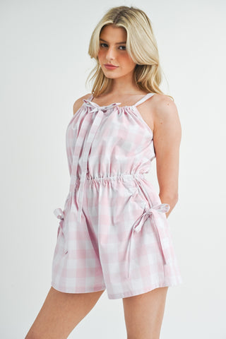 MABLE Plaid Sleeveless Button Down Romper Jumpsuits and Rompers MABLE Plaid Sleeveless Button Down Romper Jumpsuits and Rompers