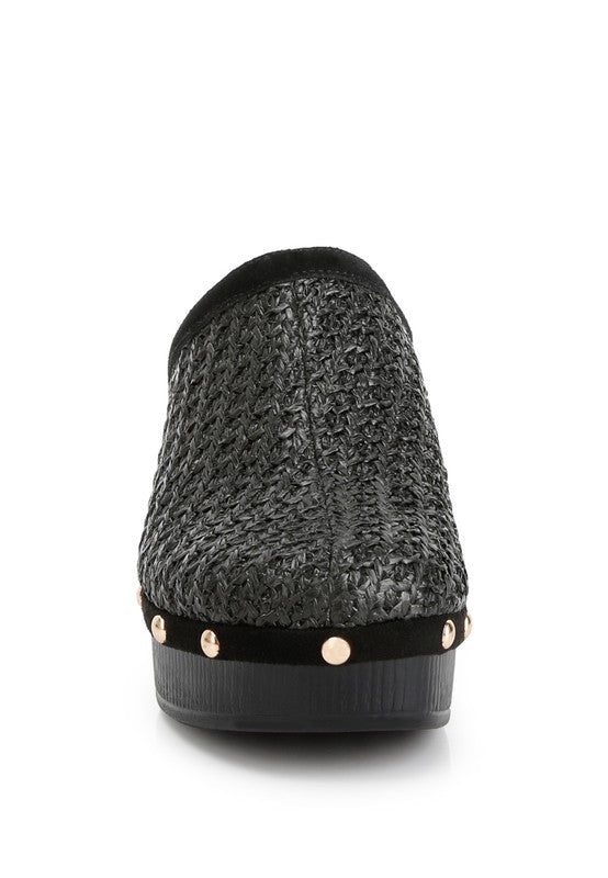 Jeydena Raffia Platform Clogs clogs