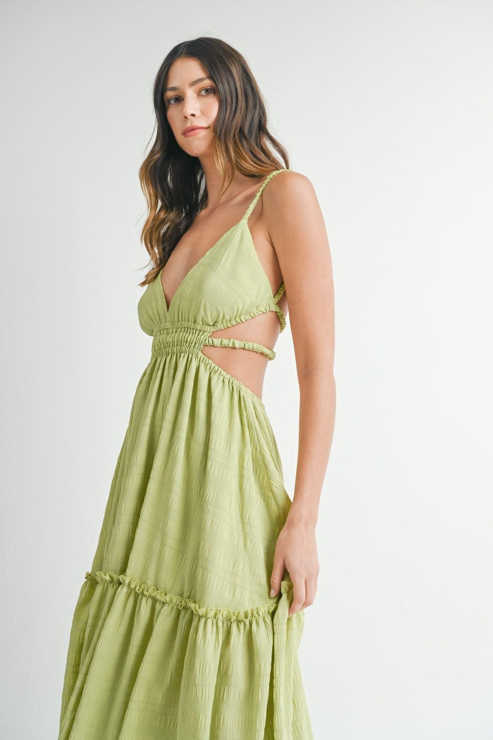 MABLE Cutout Waist Backless Maxi Dress MABLE Cutout Waist Backless Maxi Dress