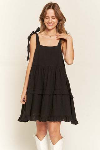 Square neck ruffle dress Dress