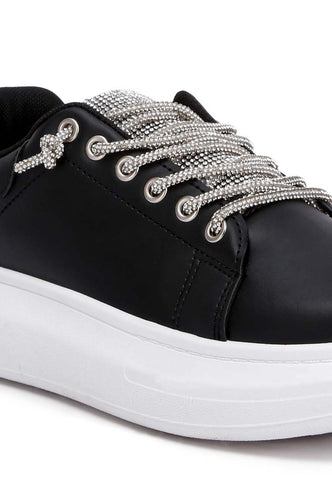 Jaxen Rhinestones Lace Up Sneakers sneakers