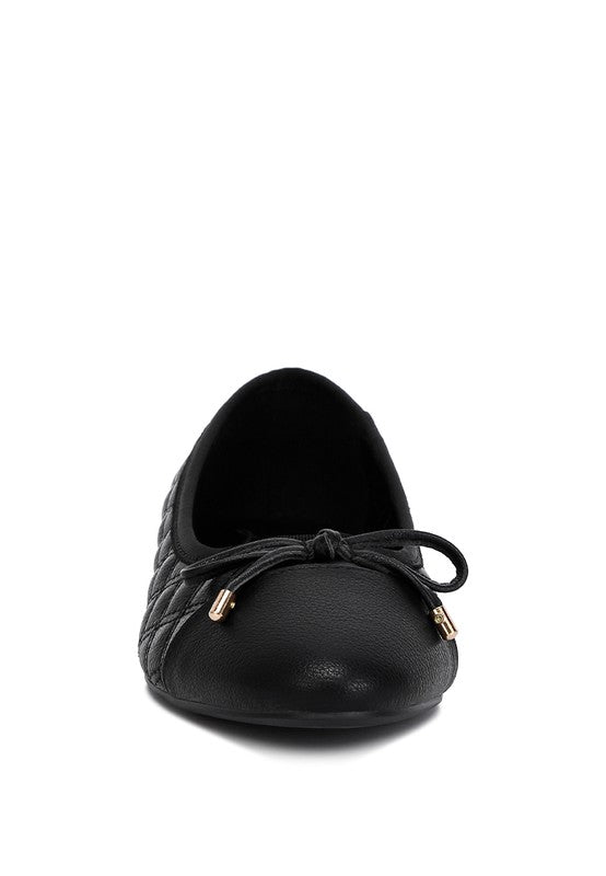 Naoki Quilted Faux Leather Ballerinas Ballerinas