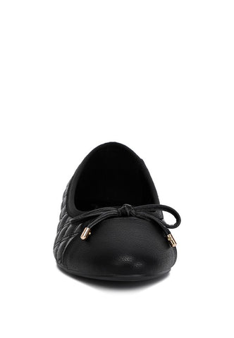 Naoki Quilted Faux Leather Ballerinas Ballerinas