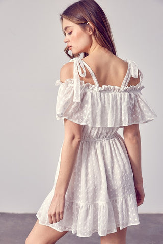 Cold Shoulder Ruffle Dress Dress