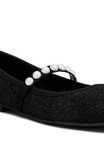 Sassie Pearl Embellished Ballerina Flats flats