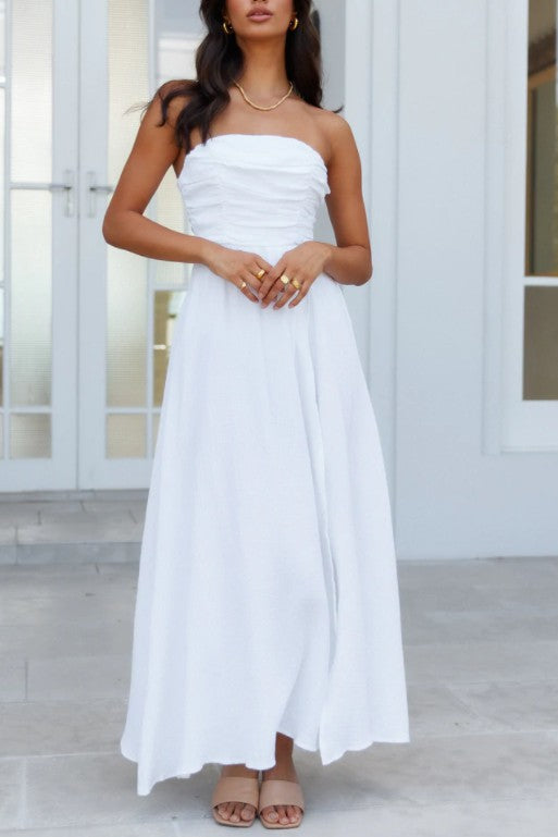 Ruched Off-Shoulder Maxi Dress Dress