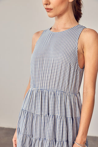 Gingham Tiered Dress Dress