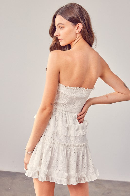 Smocked Embroidery Dress Dress