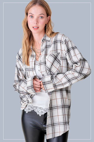 Encore Plaid Shirt BONE Shirt