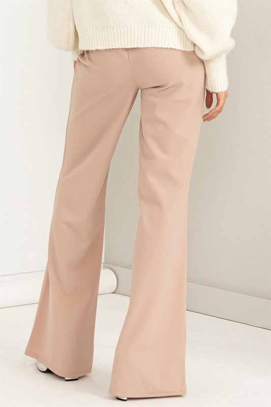 Seeking Sultry High-Waisted Tie Front Flared Pants Pants