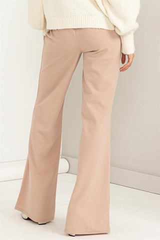 Seeking Sultry High-Waisted Tie Front Flared Pants Pants