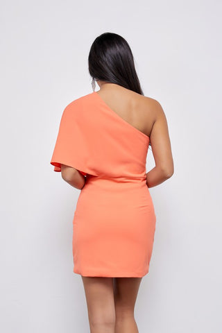 One Shoulder Wrap Dress Dress