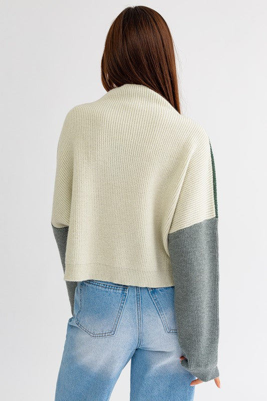 Color Block Oversized Sweater Sweater