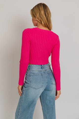 Asymmetrical Hem Sweater Top Sweater