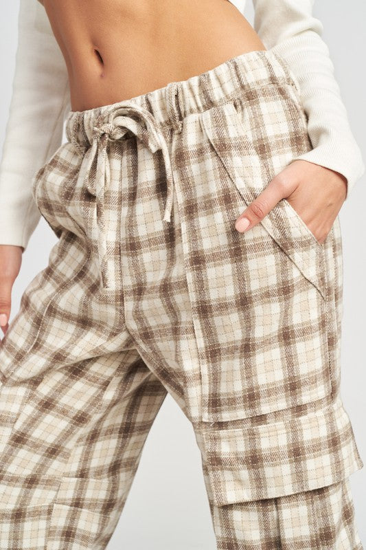 Plaid Cargo Pants Pants