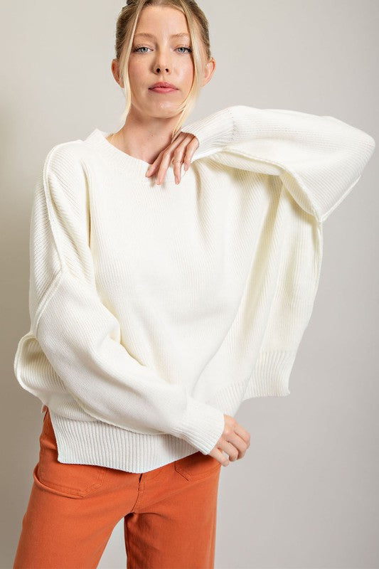 Long Sleeve Ribbed Sweater Sweater