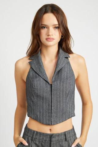 Halter Neck Top with open Back Tops