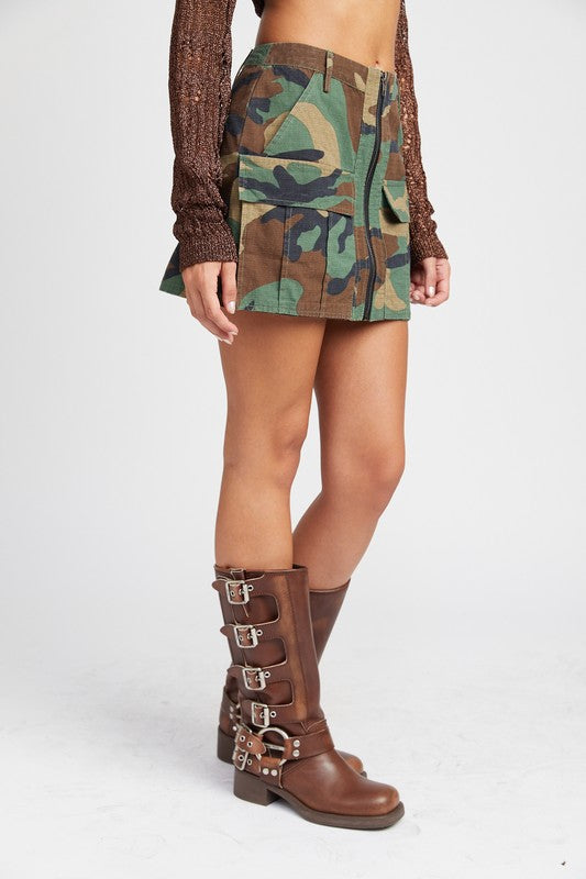 Camo Cargo mini skirt Skirt