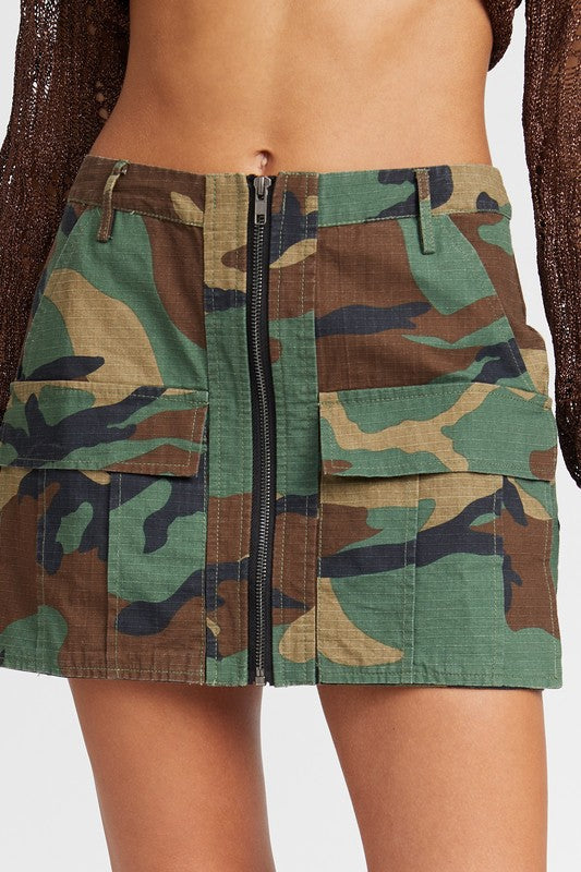 Camo Cargo mini skirt Skirt