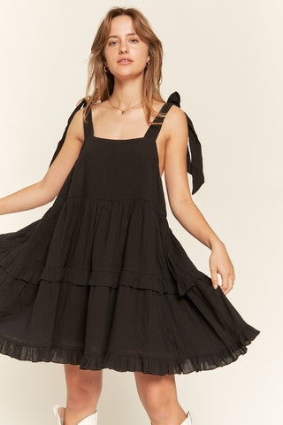 Square neck ruffle dress Dress