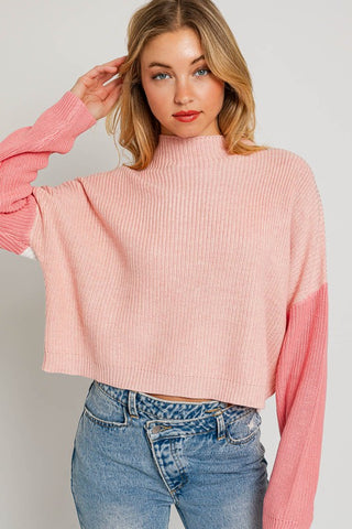 Color Block Oversize Sweater BLUSH Sweater