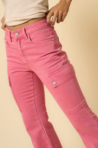 Pink Cargo Denim Pants Denim pants