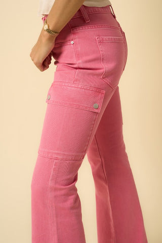 Pink Cargo Denim Pants Denim pants