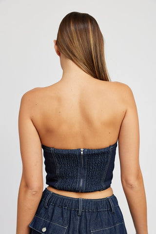 Denim Corset Top