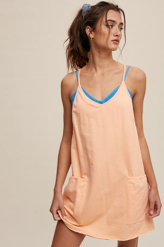 Sporty Mini Dress With Built in Romper Liner Romper