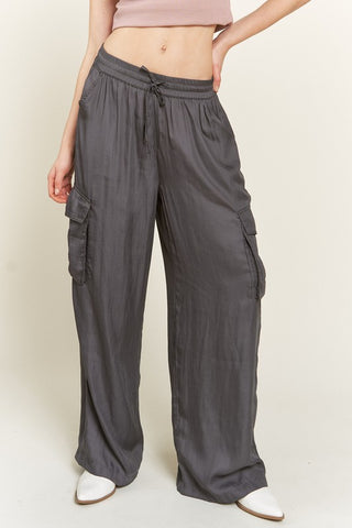 Satin Cargo Pants Pants