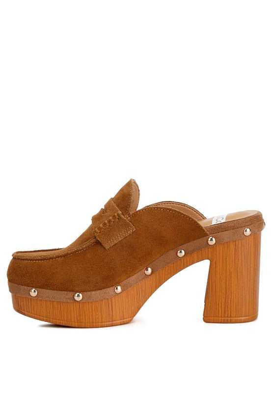 Riley Suede Platform Clogs clogs