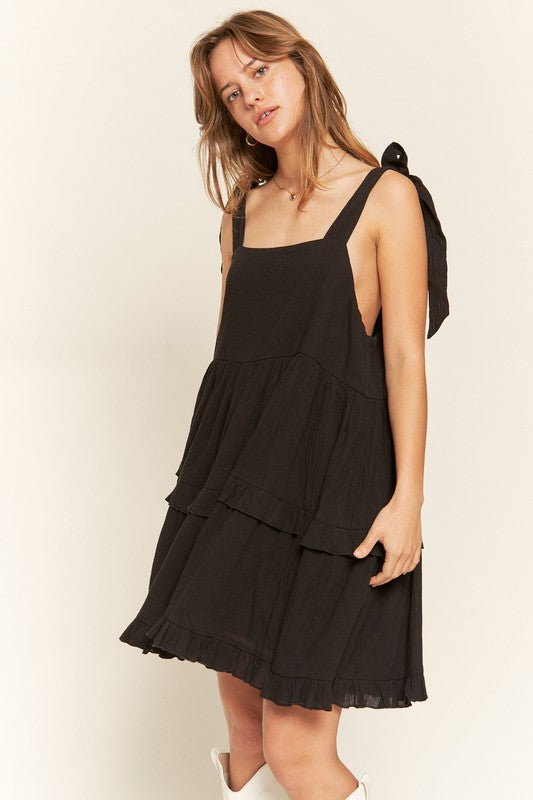 Square neck ruffle dress Dress