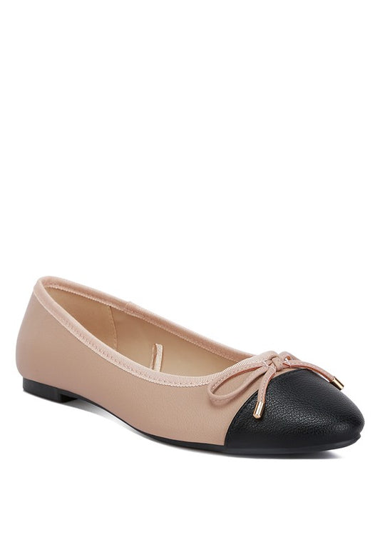 Minato Two Tone Ballet Flats Nude flats