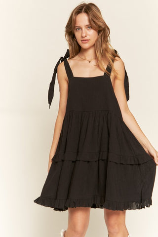 Square neck ruffle dress Dress