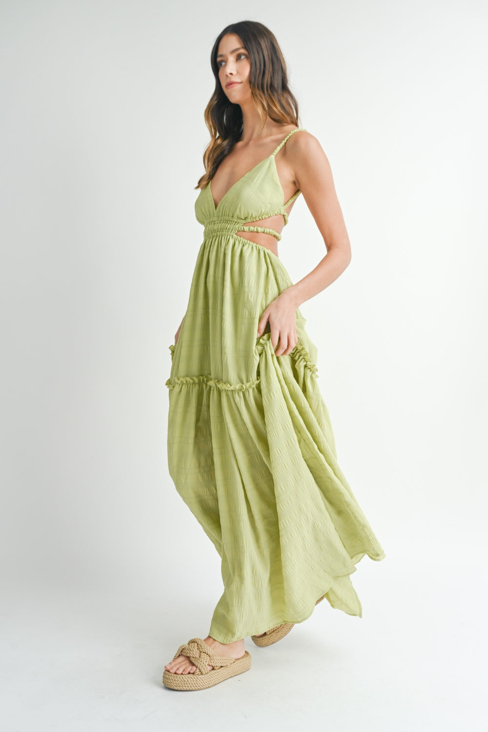 MABLE Cutout Waist Backless Maxi Dress capsulewardrobeshop MABLE Cutout Waist Backless Maxi Dress capsulewardrobeshop