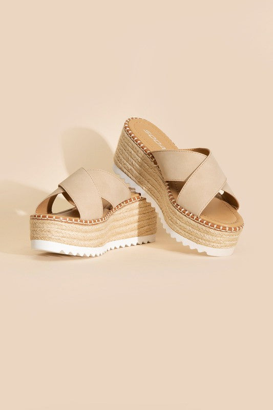 Platform Slide Sandals BLOND Sandals