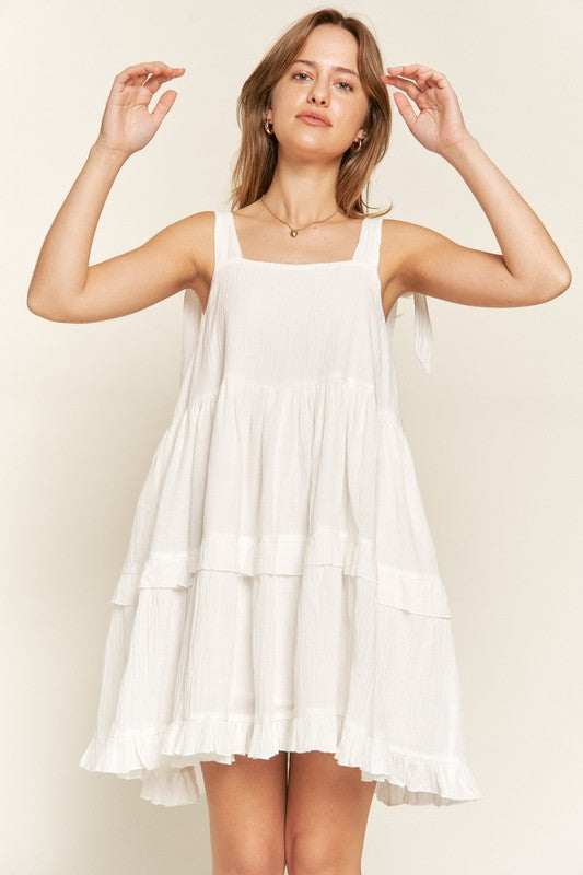 Square Ruffles Square neck ruffle dress – capsulewardrobeshop