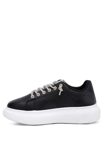 Jaxen Rhinestones Lace Up Sneakers sneakers