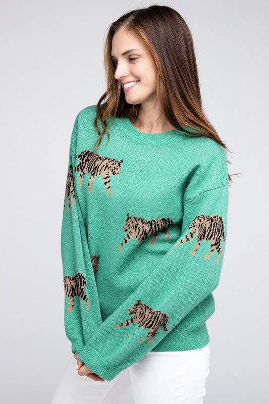 Tiger Pattern Sweater JADE Sweater