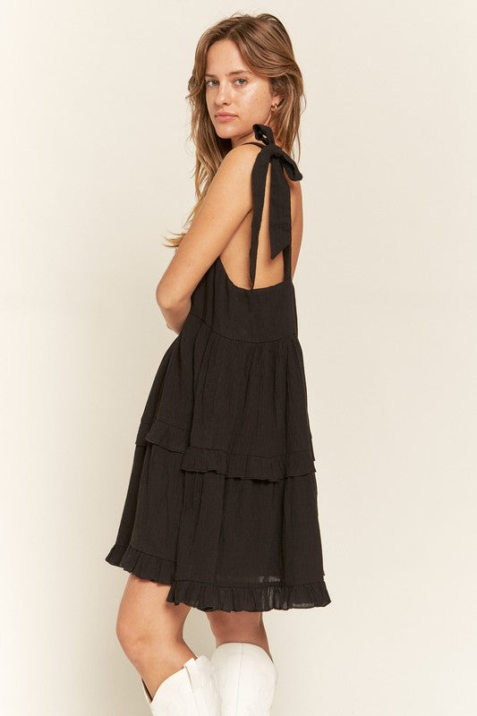 Square neck ruffle dress Dress