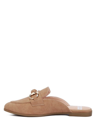 Abner Horsebit Embellished Raffia Slip On Mules loafers