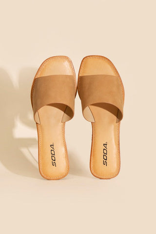 Flad Slide Sandals COFFEE Sandals